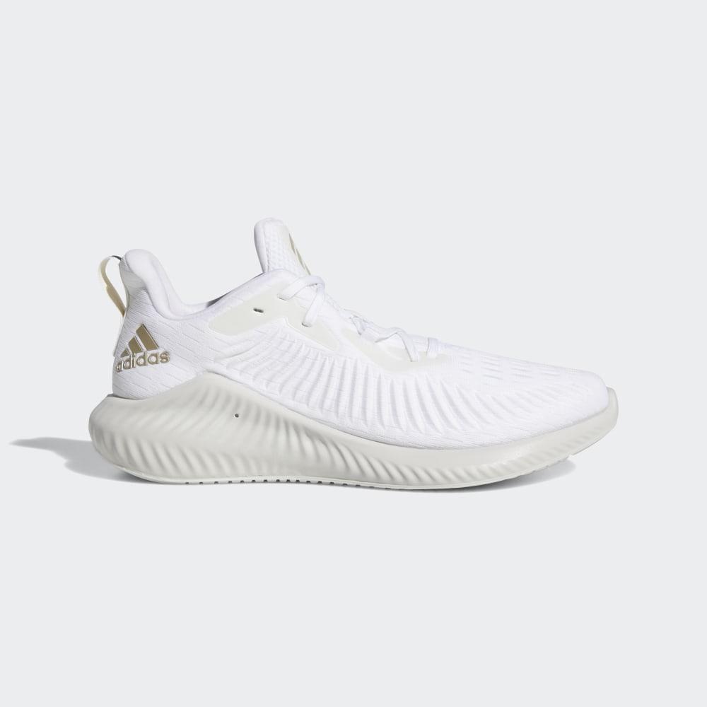 Adidas Men's Alphabounce+ Running Shoes White/Metal Ireland G28585